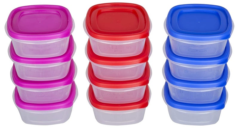 Cutting EDGE Super Sturdy Tiny Airtight Spice Kitchen Storage Containers Fridge Utility Pickle jar Sauce Dip Container 125ml Set of 12 Multicolor - Image 5