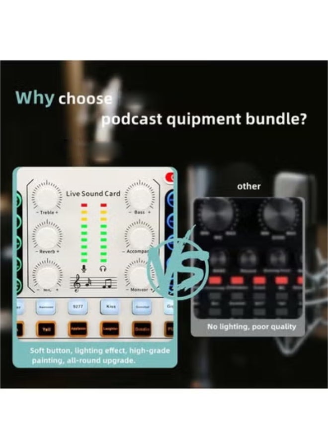 M8 Live Sound Card DSP Chip Twelve Ambient Sounds Four Kinds Of Sound Changes Live Broadcast DJ Mixer Music Recording Guitars TikTok Facebook YouTube USB Bluetooth - Image 4