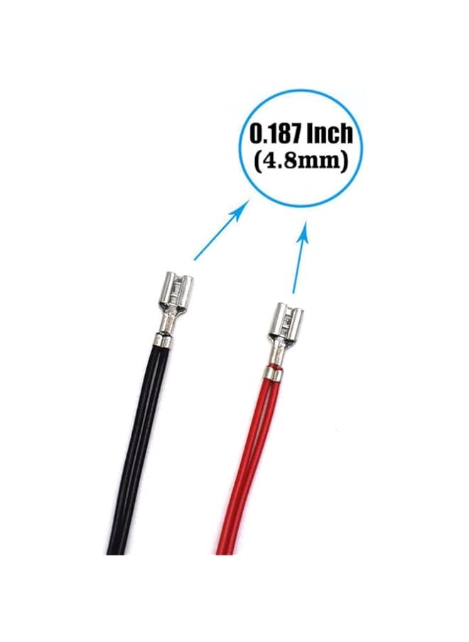 Generic - Arcity 2 Pcs Arcade Cable Wire LED Button Power Cable Daisy Chain 0.187 Inch/4.8mm Terminals Jumper Wire Harness Lighted Up 20 LED Arcade Buttons for USB Encoder, MAME, Arcade1Up, Raspberry Pi,PC New - Image 1