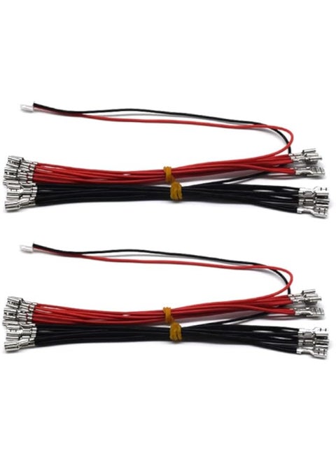 Arcity 2 Pcs Arcade Cable Wire LED Button Power Cable Daisy Chain 0.187 Inch/4.8mm Terminals Jumper Wire Harness Lighted Up 20 LED Arcade Buttons for USB Encoder, MAME, Arcade1Up, Raspberry Pi,PC New