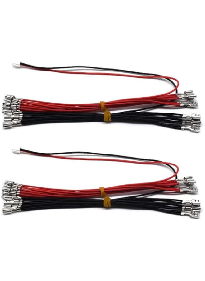 Generic - Arcity 2 Pcs Arcade Cable Wire LED Button Power Cable Daisy Chain 0.187 Inch/4.8mm Terminals Jumper Wire Harness Lighted Up 20 LED Arcade Buttons for USB Encoder, MAME, Arcade1Up, Raspberry Pi,PC New - Image 1