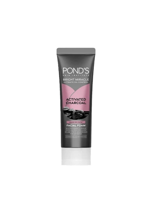 PONDS Bright Miracle Ultimate Oil Control Activated Charcoal Facial Foam 100 g - Image 1