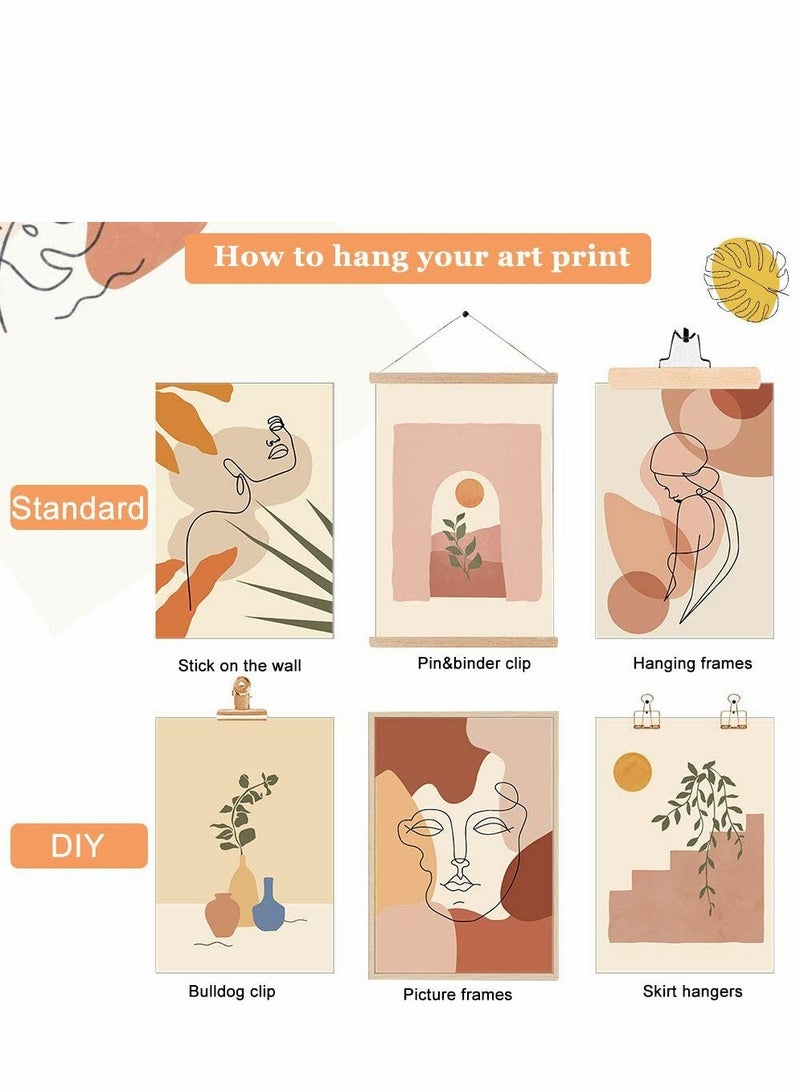 SOLARAE 6 Pcs Abstract Line Art Poster, Minimalist Wall Art Prints Modern Aesthetic Room Decor Woman Face Drawing Posters Geometric Drawing Poster for Bedroom Office Home Decor(11.8"x8.27", unframed) - Image 4