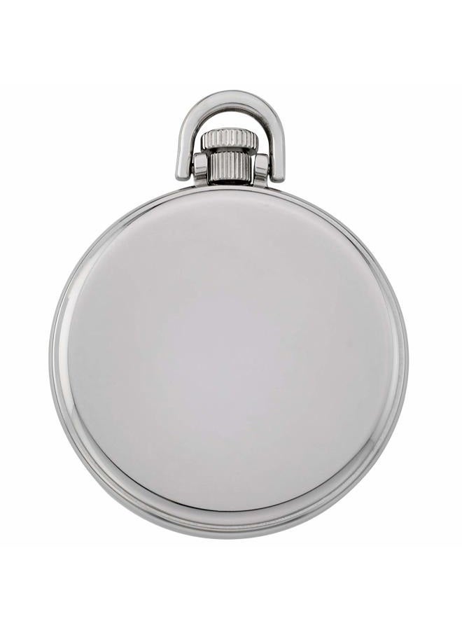 Gotham Men's Stainless Steel Mechanical Hand Wind Railroad Style Pocket Watch # GWC14108S - Image 4
