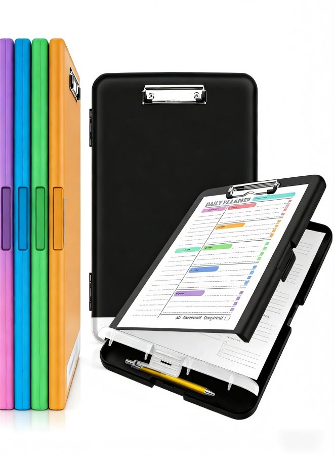 Clipboard with Storage, High Capacity Nursing Clip Board 8.5 x 11 with Pen Holder & Low Profile Clip, Plastic Clipboards Case Box, Teacher Must Haves School Office Supplies,Letter Size/ A4 - Image 3