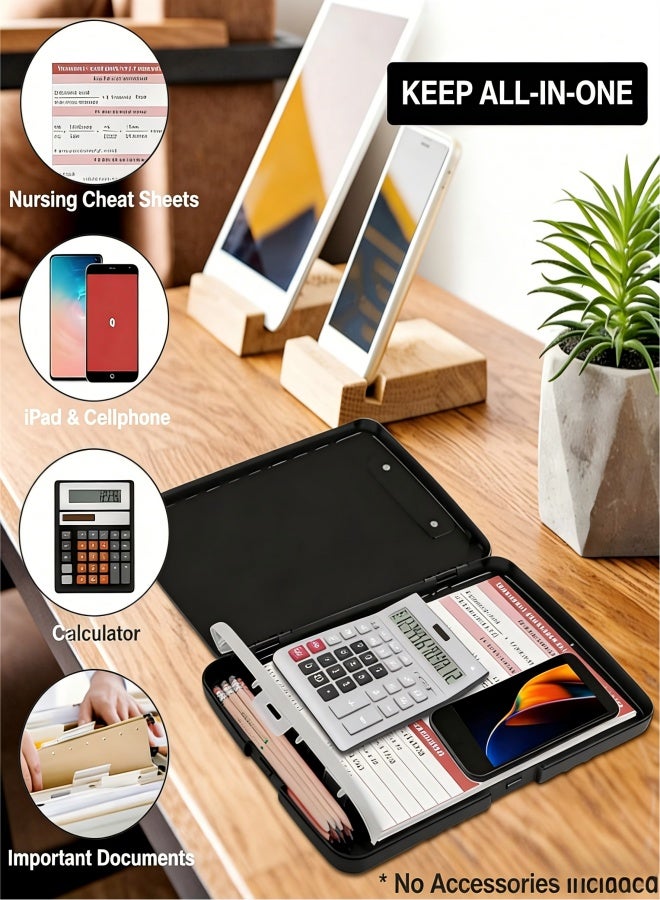 Clipboard with Storage, High Capacity Nursing Clip Board 8.5 x 11 with Pen Holder & Low Profile Clip, Plastic Clipboards Case Box, Teacher Must Haves School Office Supplies,Letter Size/ A4 - Image 5