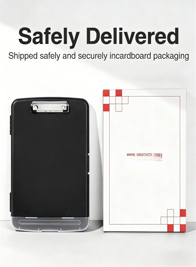 Clipboard with Storage, High Capacity Nursing Clip Board 8.5 x 11 with Pen Holder & Low Profile Clip, Plastic Clipboards Case Box, Teacher Must Haves School Office Supplies,Letter Size/ A4 - Image 1