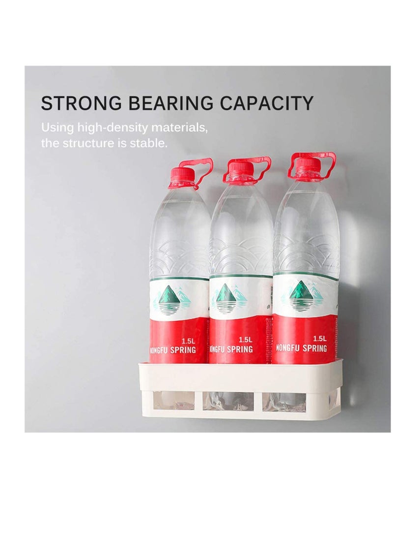 KASTWAVE Self Adhesive Bathroom Shelf, Wall Mounted Storage Organizer, No Drilling Shower Caddy, Kitchen Storage Basket, Rack Shelves for Bathroom Kitchen 2 Pcs White Green - Image 4