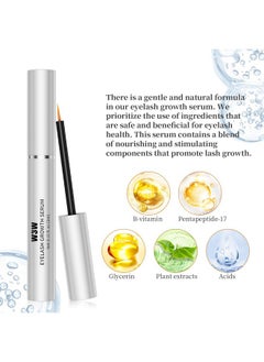 QIC Lash Serum, Eyelash Enhancer Growth Serum, Eyelash Serum, Lash Serum for Eyelash Enhance, Boost Lash Growth Serum, Gentle Formula for Longer, Fuller, and Thicker Lashes, 3ml  - Image 3
