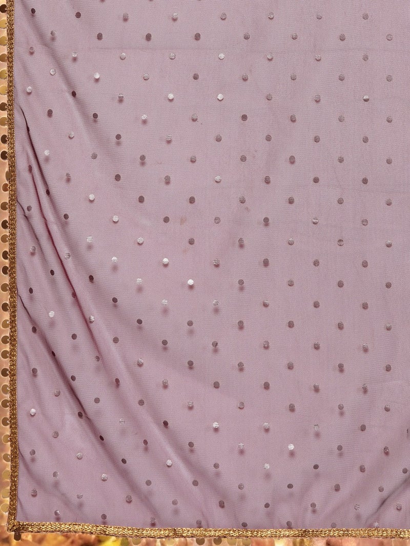 Ahalyaa طقم لهنغا تشولي بلون النبيذ للنساء - Image 4