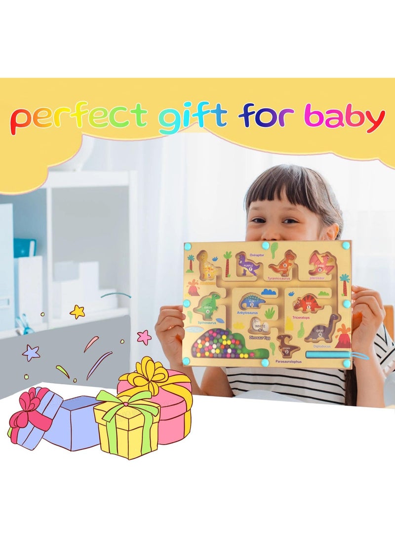 عالية الجودة متاهة الألوان والأرقام المغناطيسية، ألعاب مطابقة العد من مونتيسوري، لوحة ألغاز خشبية لتعلم مطابقة الألوان والعد للأطفال الصغار والأولاد والبنات ومرحلة ما قبل المدرسة من سن 3 إلى 5 سنوات - Image 5