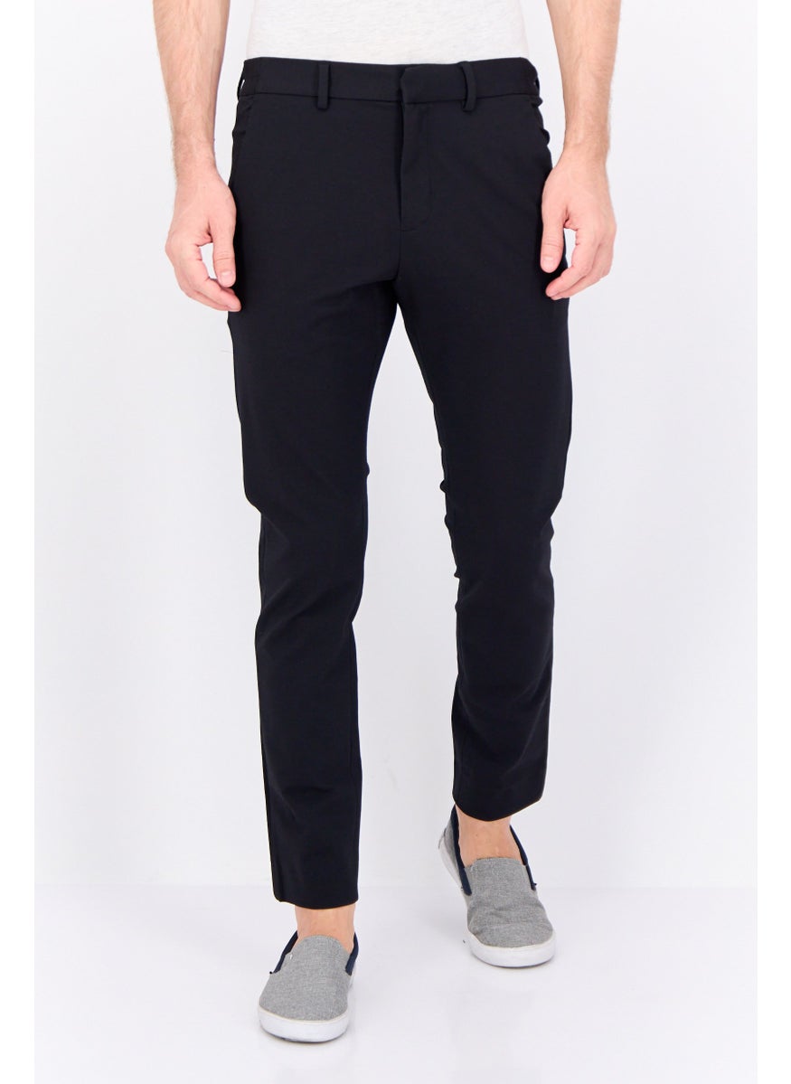 ESPRIT Men Regular Fit Solid Chino Pants, Black  - Image 1