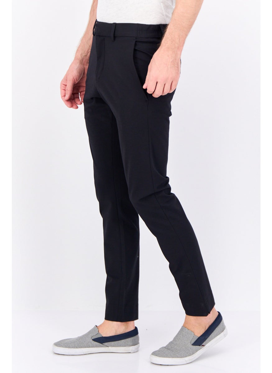 ESPRIT Men Regular Fit Solid Chino Pants, Black  - Image 2