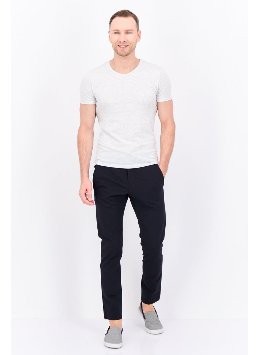 ESPRIT Men Regular Fit Solid Chino Pants, Black  - Image 4