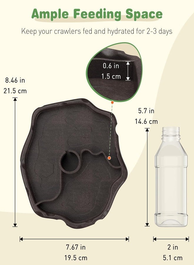 باوفلي مغذي مياه الزواحف الأوتوماتيكي من باوفلاي، زجاجة مياه للسلاحف، وعاء طعام وماء للسلاحف، موزع مياه للثعابين والسحالي الملتحية والحرباء - Image 2