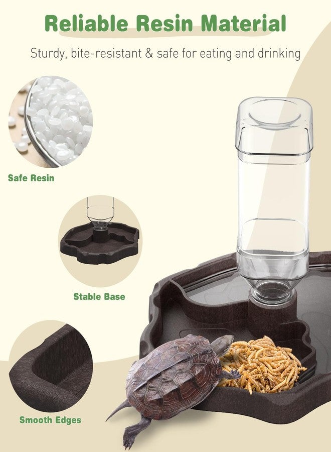 باوفلي مغذي مياه الزواحف الأوتوماتيكي من باوفلاي، زجاجة مياه للسلاحف، وعاء طعام وماء للسلاحف، موزع مياه للثعابين والسحالي الملتحية والحرباء - Image 5