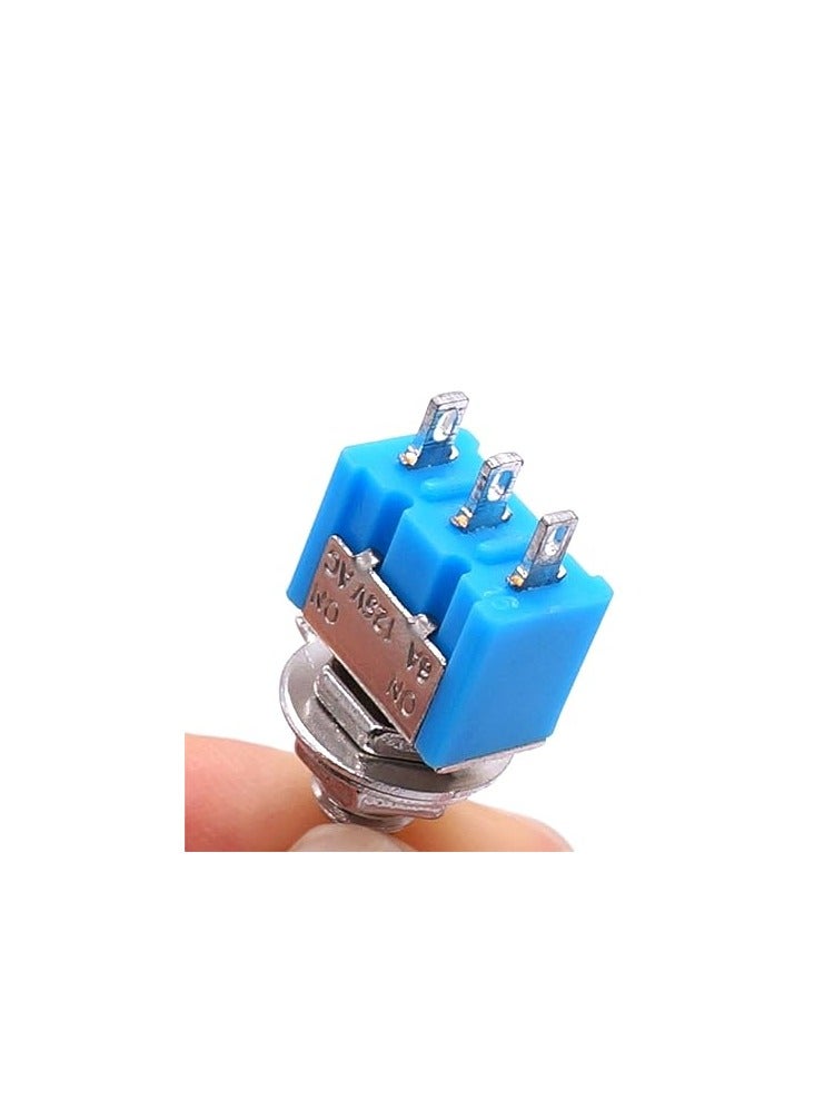 KNP KNP MTS-102 Blue Toggle Switch is a reliable and versatile switch designed for applications requiring a straightforward on-on switching mechanism. Its blue color makes it easily identifiable and adds a touch of style to your control panels or equipment.  - Image 2
