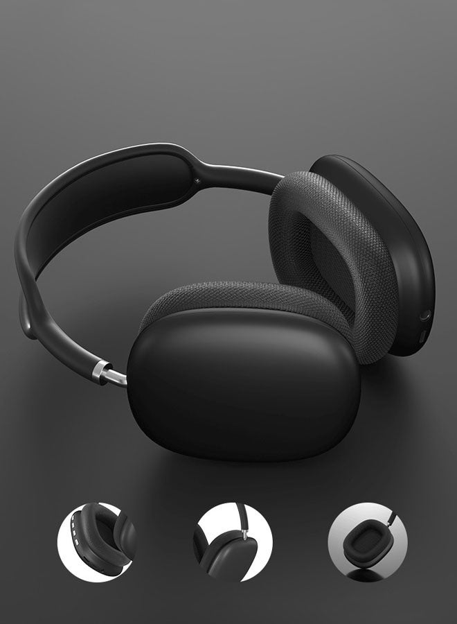 Hanayo Wireless Headphones P9 Bluetooth 5.1 Wireless Headphones HiFi Stereo Over Ear Headset with Microphone Sports Noise Cancelling Earphones for Travel Home Office(Black) - Image 3