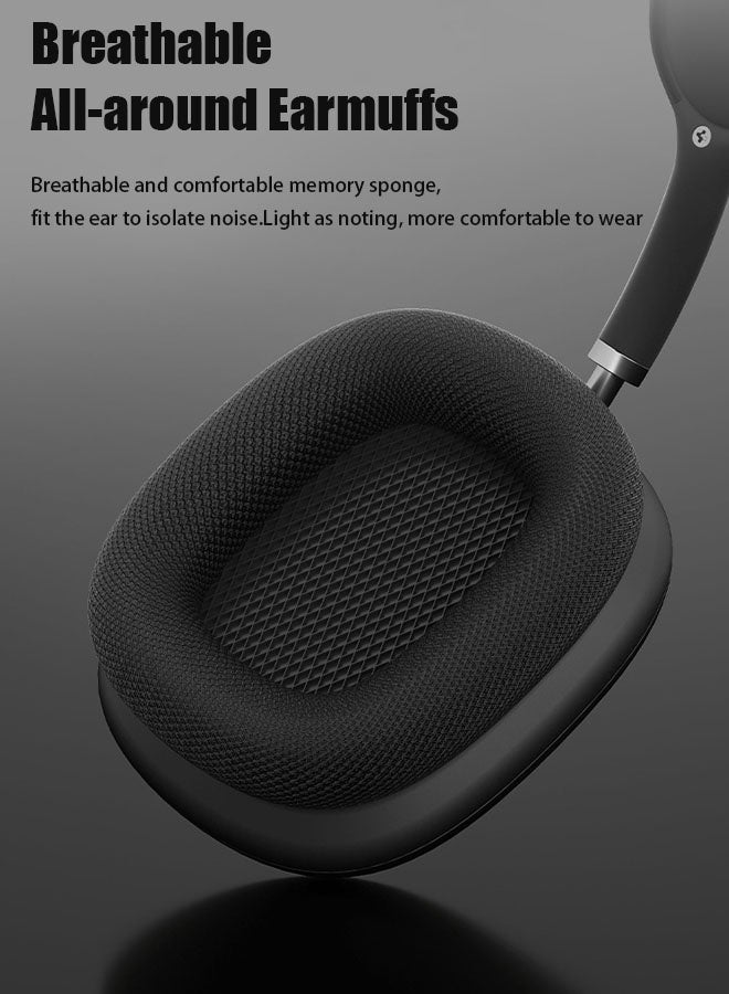 Hanayo Wireless Headphones P9 Bluetooth 5.1 Wireless Headphones HiFi Stereo Over Ear Headset with Microphone Sports Noise Cancelling Earphones for Travel Home Office(Black) - Image 5