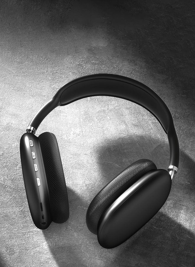 Hanayo Wireless Headphones P9 Bluetooth 5.1 Wireless Headphones HiFi Stereo Over Ear Headset with Microphone Sports Noise Cancelling Earphones for Travel Home Office(Black) - Image 2
