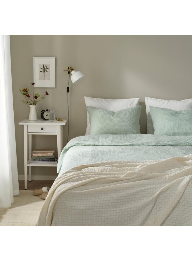 erorex Duvet cover and pillowcase, pale green, 150x200/50x80 cm - Image 3