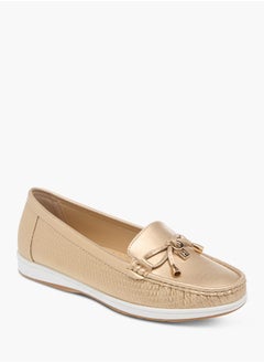 Flora Bella By Shoexpress Womens Textured Bow Accent Slip-On Loafers Ramadan Collection  - Image 1