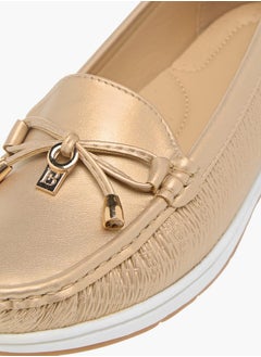 Flora Bella By Shoexpress Womens Textured Bow Accent Slip-On Loafers Ramadan Collection  - Image 4