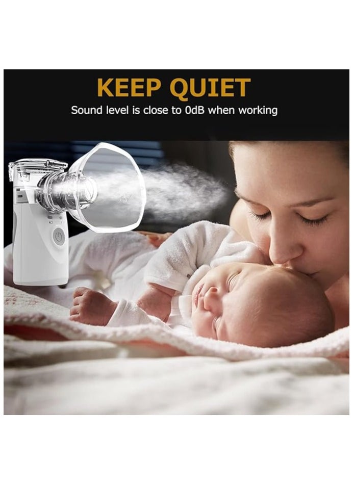 Nebulizer Machine for Adults and Kids Portable Nebulizer of Cool Mist Handheld Mesh Nebulizer Mist Adjustable Steam Inhaler Steam Inhaler for Travel or Home Daily Use