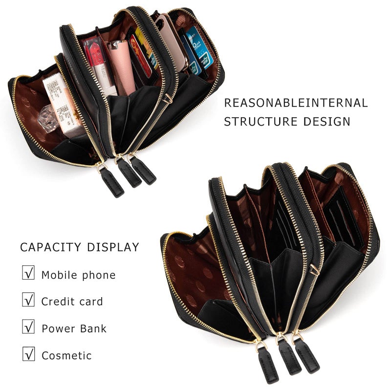 My Friday myfriday Small Crossbody Cell Phone Bags for Women, Leather Shoulder Handbags and Purses with 6 Card slots - Image 5