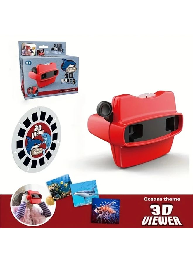 3D Glasses Free Stereoscopic Vision Device Viewer Machine Blue Instant 3D Movies Photos Educational Compatible With Smartphones Tablets Projectors No Power Required - Image 3