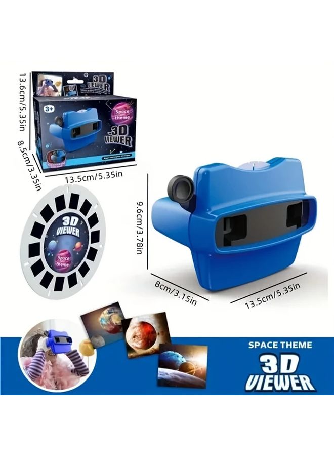 3D Glasses Free Stereoscopic Vision Device Viewer Machine Blue Instant 3D Movies Photos Educational Compatible With Smartphones Tablets Projectors No Power Required - Image 2