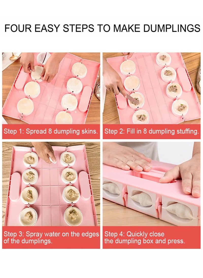 2 Pieces 6 Pcs Dumpling Maker Mould Machine With Skin Press Tool Random Colour