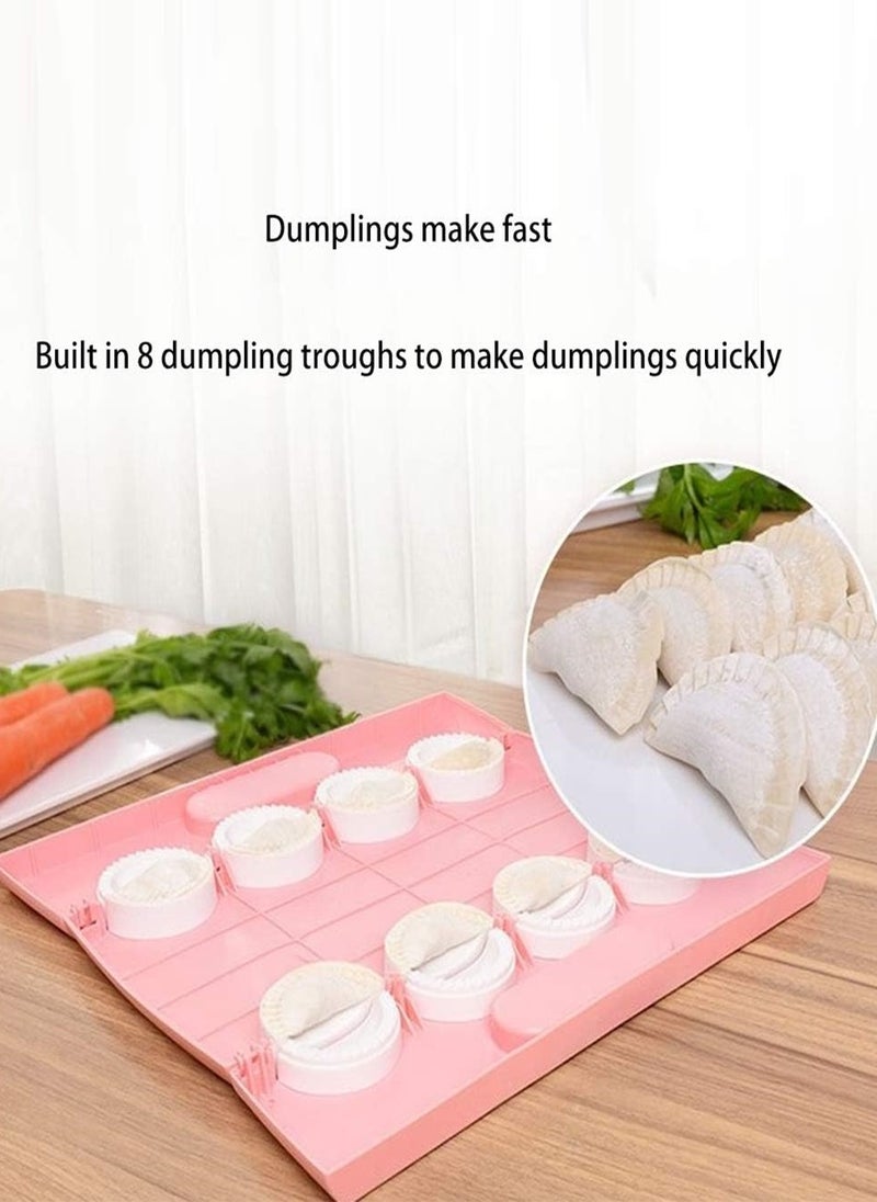 2 Pieces 6 Pcs Dumpling Maker Mould Machine With Skin Press Tool Random Colour