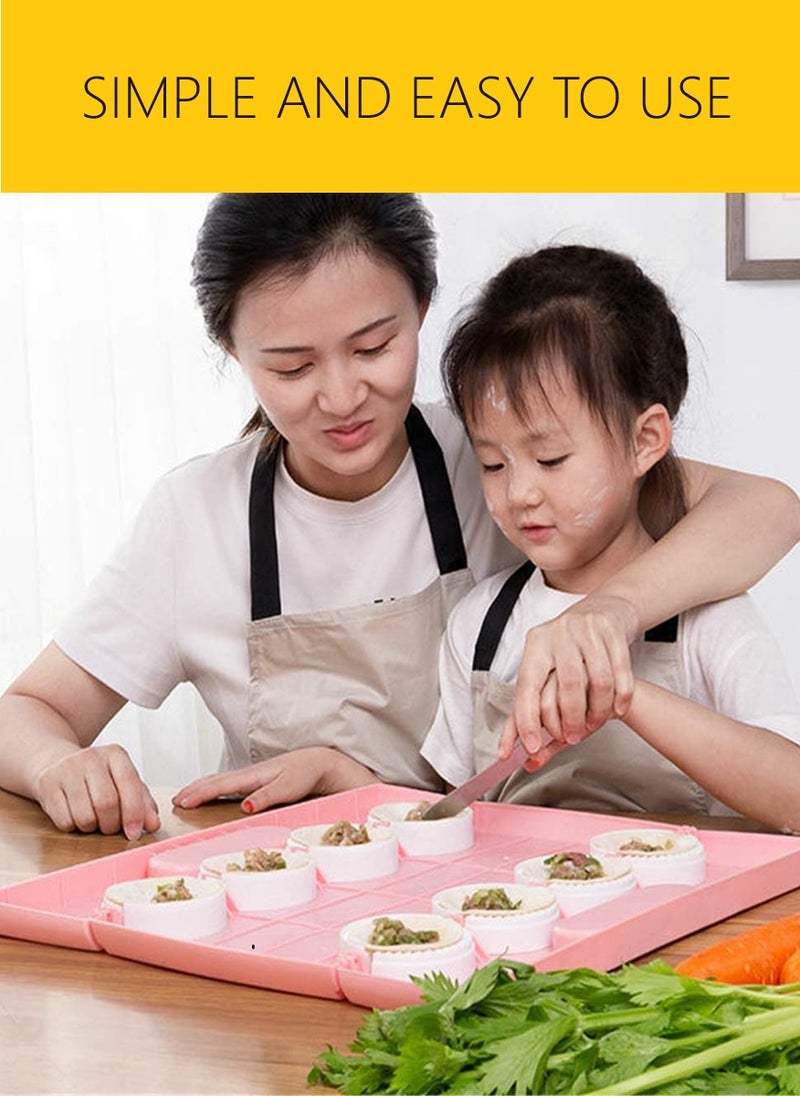 2 Pieces 6 Pcs Dumpling Maker Mould Machine With Skin Press Tool Random Colour