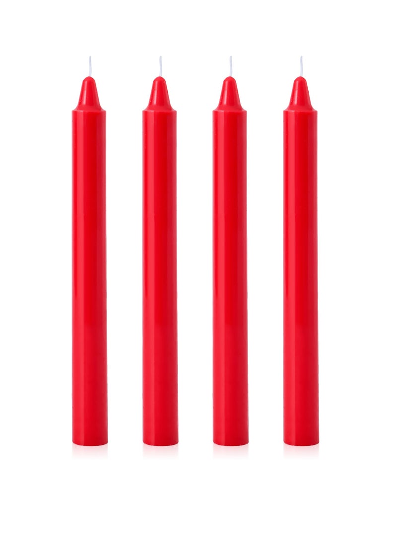 8 قطعة شموع مخروطية حمراء - 22 سم/8.6 بوصة قطر 2.2 سم/0.86 بوصة بلا رائحة بلا دخان بلا تنقيط شموع تزيينية لدیوالى الزواج تزيين المنزل هدية يوم الجمعة الأبيض - Image 5