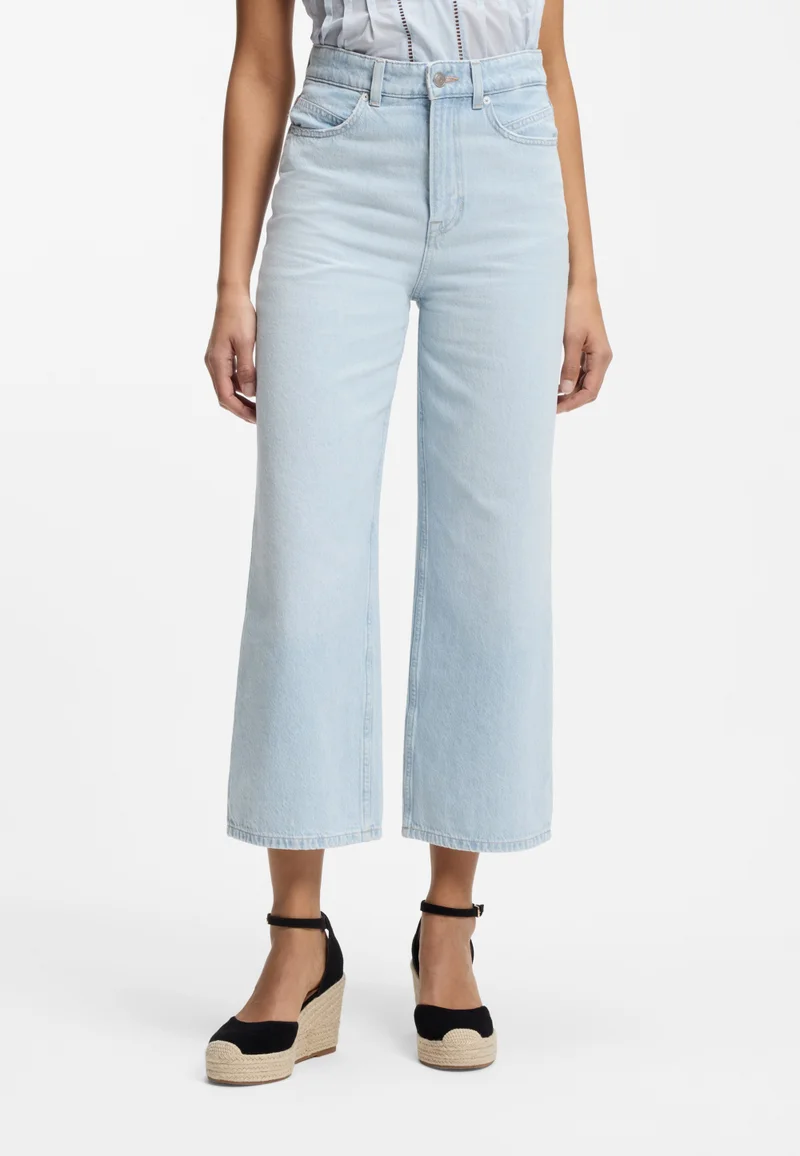 بوس Straight-fit jeans in blue denim