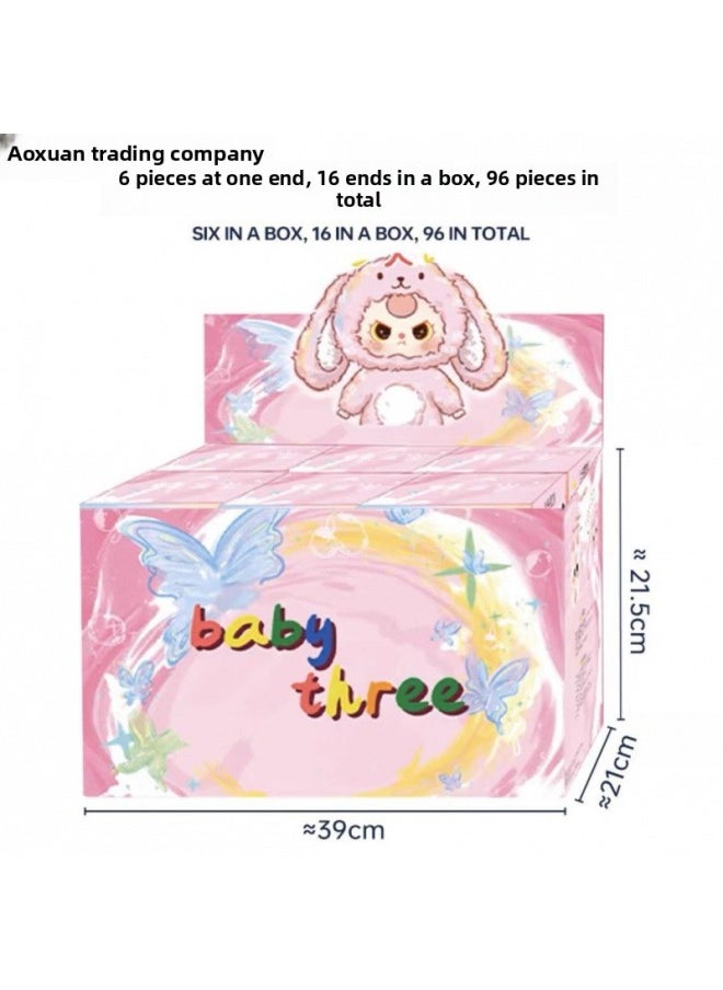null - Baby Three-Year-Old Plush Series Big Cute Blind Box Trendy Play Doll Pendant Doll Doll Ornaments Keychain-Colour:Three-year-old Baby Lily Rabbit Town Random [6 Non-repeating End Boxes] - Image 1