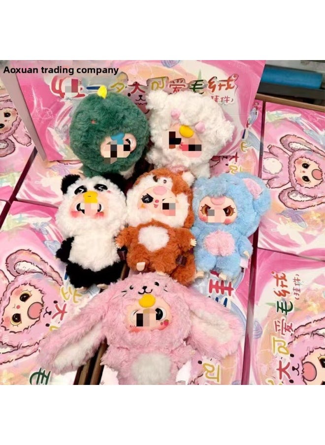null - Baby Three-Year-Old Plush Series Big Cute Blind Box Trendy Play Doll Pendant Doll Doll Ornaments Keychain-Colour:Three-year-old Baby Lily Rabbit Town Random [6 Non-repeating End Boxes] - Image 1