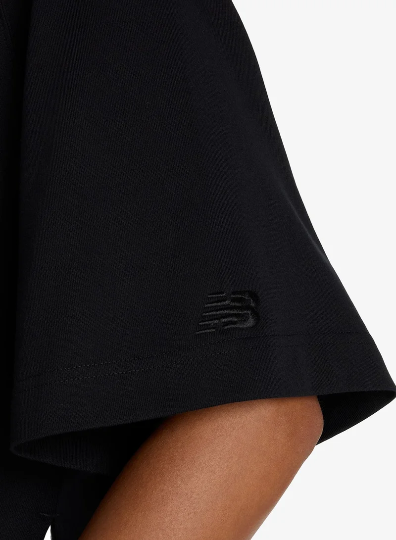 New Balance BLACK (BK) Ghica Wordmark Logo T-Shirt for Women | Best Price UAE