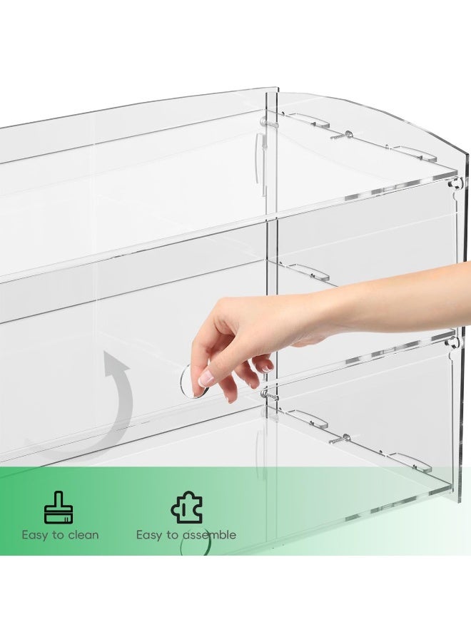 TPGP Acrylic Pastry Display Case, 2 Tier - 19" X 10" X 9" - Image 3