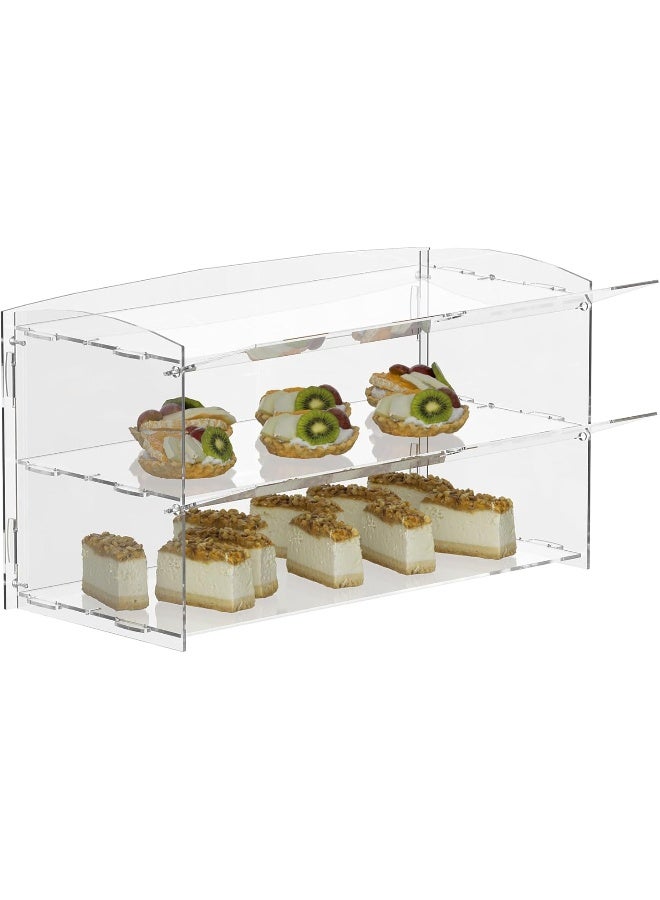 TPGP Acrylic Pastry Display Case, 2 Tier - 19" X 10" X 9" - Image 1