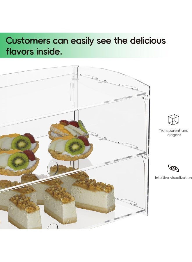 TPGP Acrylic Pastry Display Case, 2 Tier - 19" X 10" X 9" - Image 4