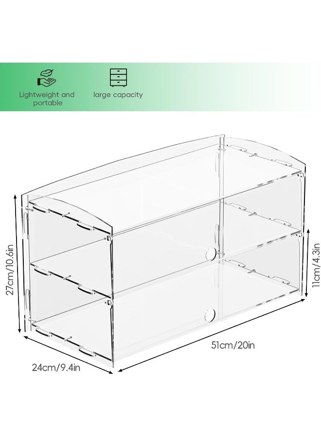 TPGP Acrylic Pastry Display Case, 2 Tier - 19" X 10" X 9" - Image 2