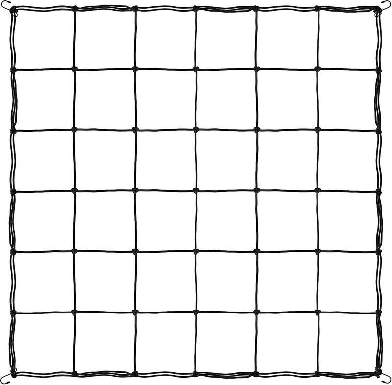 iPower 3x3FT Elastic Trellis Netting HeavyDuty Plant Net with Hooks Flexible Hydroponics Support for Indoor Plants Gardening Vegetables Black