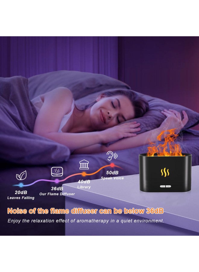 SVECKE SVECKE Colorful Flame Aroma Diffuser, Flame Diffuser Humidifier with 7 Changing Colors, 180ml Aromatherapy Diffuser with Waterless Auto-Off Protection for Spa Home Yoga Office Bedroom - Image 5