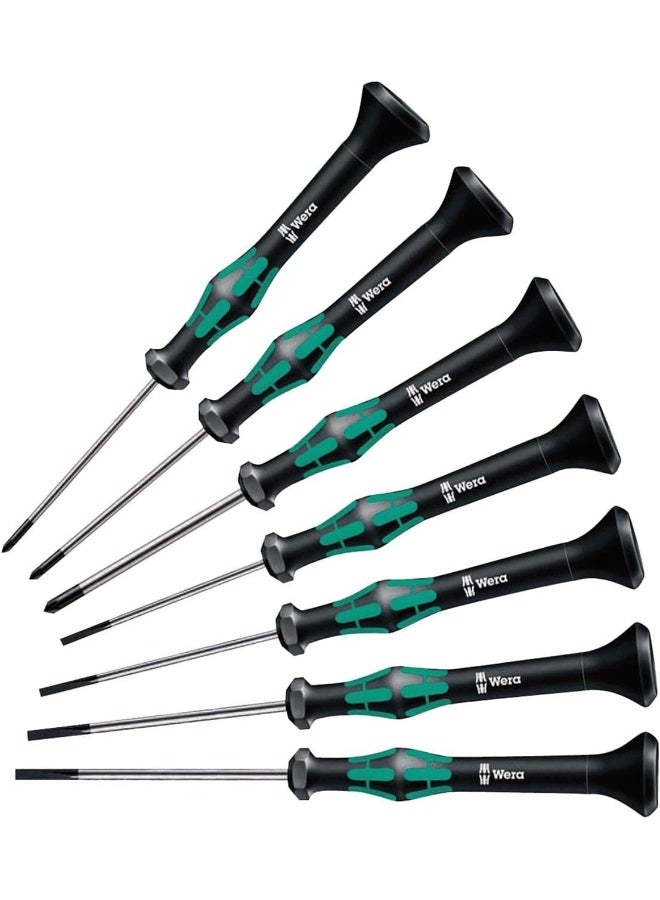 Wera Wera 2035/2050 PH 00-01/7 Kraftform Micro Slotted/Phillips Precision Screwdriver Set  - Image 1