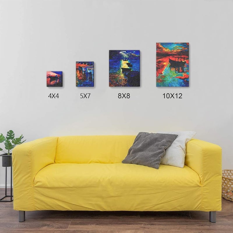Twinster Twinster Canvas Boards for Painting Suitable for Acrylic Gouache Watercolour Ink Painting 100 Cotton Canvas Art Supplies for Artists 4X4 5X7 8X8 10X12 3pc Each - Image 2