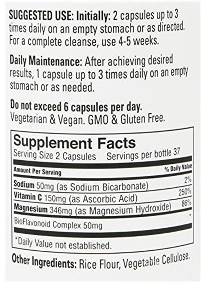 Earth's Bounty Oxy-Cleanse - 75 Vegetarian Capsules - Oxygen Colon Conditioner - Naturally Cleans and Detoxifies - Herb Free  - Image 2