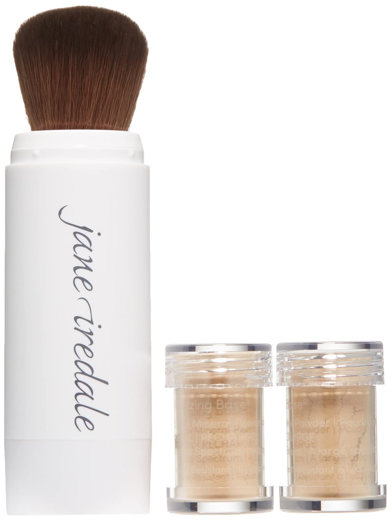 jane iredale Amazing Base Refillable Brush, Golden Glow, 0.18 oz. - Image 2