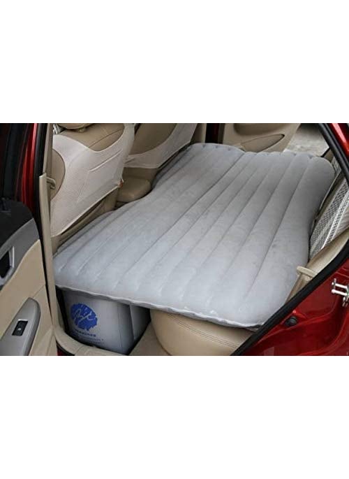 MBUYS MALL Mbuys Mall Inflatable Car Bed Mattress with Two Air Pillows Car Air Pump and Repair Kit Silver  - Image 3